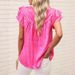 2026 Euroean And American Summer New Fashion Versatile Printed Ruffle Sleeve Wave Collar Women's_ecoleips.com