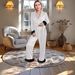 Women's Clothing Solid Color Printed Long Sleeved Printed Long-Sleeve Lounge Set – Comfortable Polyester Pajama Pants & Top (S-6XL, Multiple Colors)_ecoleips.com