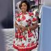 Women's Ethnic Print Pleated Skirt And Shirt Set Casual Flowy plus Size JK Style Spring Collection Outfit_ecoleips.com