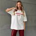 Women's Minimalist Round Neck T-Shirt Letter Print Pure Cotton Short Sleeve Fashionable High Street Style Trendy T-Shirt_ecoleips.com
