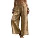 Women's Clothing Women's Spring/Summer Solid Color Loose Casual Wide Leg Trousers For Formal & Casual For Women_ecoleips.com