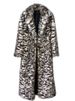 K Thick Leopard Print Fur Coat For Women, Faux Fur, Elongated Suit Collar Coat_ecoleips.com