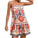 Women's Bohemian Style Printed Flowy Dress Casual Loose Fit European American Fashion Suspender Dress For Vacation Wear_ecoleips.com