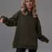 Women's Oversized Hooded Sweatshirt – Long Sleeve Pullover Fleece Lined Streetwear Top With Patch Pocket Design_ecoleips.com