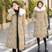 Women's Long Puffer Jacket With Faux Fur Trim Hood Winter Warm Coat Slim Fit Windproof Outerwear (Black/Beige/Brown/Khaki)_ecoleips.com