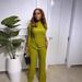 Women's Autumn Fashionable Casual Solid Color Two Piece Set Irregular Pants Polyester Spring/Summer Regular Thickness_ecoleips.com