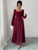 Elegant And Minimalist Long-Sleeved Dress With A Sophisticated Design, Perfect For Women's Autumn/Winter 2026 Collection_ecoleips.com