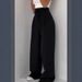 2025 Cross-Border European And American Independent Station Casual Wide-Leg Draped Versatile Slimming Solid Color_ecoleips.com