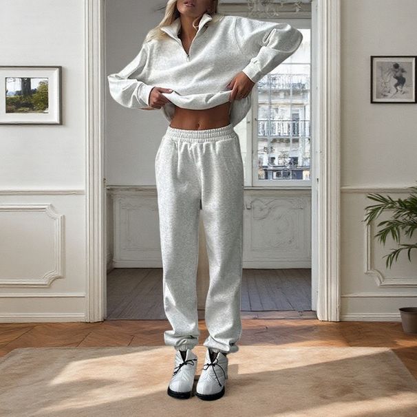 Unisex Embroidered Thick Cotton Long-Sleeve Hoodie And Jogger Set Trendy Streetwear Loungewear Casual Outfit with Stylish Lettering_ecoleips.com
