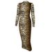 2025 Cross-Border Autumn Winter New Women's Fashion European And American Style Leopard Print Long Sleeve Sexy_ecoleips.com