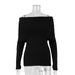 One-word Shoulder Temperament, Off-the-shoulder Design, Slim And Thin, Chest-wrapped Knitted Sweater For Women_ecoleips.com