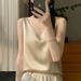 Satin Double Shoulder Strap Vest For Women 2025 Summer New V-Neck Short Elegant Sleeveless Blazer Inner Top T-Shirt_ecoleips.com