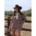 Autumn Relaxed Striped Polo Collar Long-Sleeve Top With Stylish Casual Design_ecoleips.com