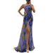 Women's Clothing Chiffon Printed Split Dress INS Leisure Party Long Dress_ecoleips.com