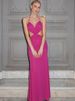 Weird Puss Ruched Sexy Dress Women Y2K Coquette V Neck Cross Backless Sleeveless Ruffles Splits Prom Party Hipster Long Bodycon_ecoleips.com