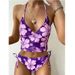 Women's Clothing New Swimsuit Women's Sexy Printed High Waist Bikini Split Swimsuit Bikini_ecoleips.com