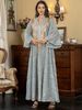 Modest Abaya Dress Women's Muslim Evening Dress Arab Dubai Robe With Mesh Embroidery And Sequins Middle East Style_ecoleips.com