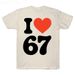 Meme I Love 67 Printed T Shirt For Women Streetwear Short Sleeve Round Neck Tops Womens T-Shirt Casual Clothing_ecoleips.com