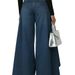Women's Long Hem Solid Color Casual Faux Denim Print Button Straight Leg Pants New Arrival_ecoleips.com