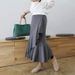 Women's Clothing Women's Large Size Irregular Two Piece Leggings Skirt 200 Pounds High Waist Fishtail Skirt Trousers_ecoleips.com