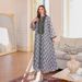 Verve Dubai Abaya Elegant Clothing Embroidered Robe Muslim Women's Long Dress_ecoleips.com