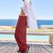 Suitable For All Seasons New Spring Women's Linen Wide-Leg Pants High-Waisted Straight Drawstring Pocket Plus Size Slimming_ecoleips.com