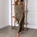 Women's Clothing Summer Solid Color Fashion Personality Trend Sleeveless Top Skirt Suit_ecoleips.com