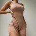Sexy Slim-Fitting Jumpsuit for Women European American Style Sportswear with Visible Stitching Fashionable Cross-Over Design Wholesale_ecoleips.com