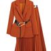Slim-Fit Women's Suit Set With Sheer Mesh Skirt – Office To Evening Tailored Blazer & Flared Midi Skirt | Autumn Winter Business Chic Outfit_ecoleips.com