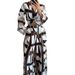 Women's Boho Chic Linen-Blend Outfit: Flowy Printed Top With Elastic Waist & Wide-Leg Pants_ecoleips.com