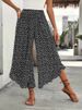 K New Arrival Casual Polka Dot Loose High-Waisted Flared Pants With Waist Cinching For A Slimming Effect_ecoleips.com