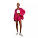 2026 European American Cross-border . Foreign Trade New Long-sleeve Commuter Shirt And Shorts Set For Women_ecoleips.com