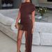 Spring New Women's Clothing Slim Fit Fashion Dress American Style Round Neck Irregular Sleeveless Bodycon Suit_ecoleips.com