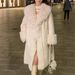 Women's Clothing Women's Faux Rabbit Fur Long Coat Winter Thick Warm Elegant Outerwear With Hood_ecoleips.com