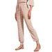 Voya 2026 New Women's Bottoms: European And American Ins Hot Style Casual Home Striped Loose Straight Nine-Point_ecoleips.com