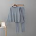 Women's European American Style Off-Shoulder Knitwear Set Loose Fit Sweater And Pants Ensemble_ecoleips.com