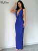 Hugcitar Swing Collar Halter Slip Sleeveless Backless Revealing Bandage Sexy Maxi Dress 2025 Summer Nightclub Party Women_ecoleips.com