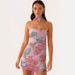 Women's Clothing New Tube Top Chiffon Print Tight Dress_ecoleips.com