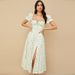 Women's Clothing New Printed French Floral Backless Slim Fit Sling Slit Dress For Women_ecoleips.com