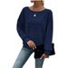 Autumn/Winter Casual Solid Color Long-Sleeved Round-Collared Patchwork Hoodie For Women_ecoleips.com