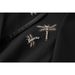 Women's Clothing Autumn High End Velvet Edge Double Breasted Suit Jacket Heavy Nail Diamond Dragonfly Embroidered Suit_ecoleips.com