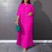 Women's Clothing New Loose Single Breasted Pleated Cardigan Large Size Dress_ecoleips.com