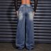 Women's Relaxed Straight-Leg Distressed Jeans – Vintage Washed Denim, Comfortable & Stylish_ecoleips.com