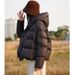Women's Winter Puffer Jacket Cropped Coat With Turtleback Silhouette (Petite-Friendly, Ultra-Soft Polyester Fill, 4 Color Options)_ecoleips.com
