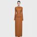 Women's Clothing Stylish And Elegant Long Sleeved Pleated Waist Elegant High-Waist Ruffle Dress – Long Sleeve A-Line, Wrinkle-Free (S-L, 5 Colors)_ecoleips.com