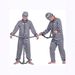 Unisex Halloween Cosplay Prisoner Costume Black And White Striped Set with Hat for Parties Dances Performances_ecoleips.com