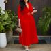 Women's Clothing Autumn New Fashion Temperament Solid Color Large Size Dress_ecoleips.com