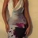Women's Backless Print Halter Neck Dress,Summer Fashion Sassy Bodycon Midi Dress For Beach Party, Night Out, Cross-Back Sexy Cocktail Dress_ecoleips.com