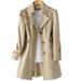 2026 New Wom's Trch Coat, Mid-Lgth Slim Fit Korean Style Jacket, Spring And Autumn Plus Size Versatile Top For_ecoleips.com