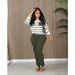 Women's Striped Long Sleeve Top & Pants Set – Casual Two-Piece Outfit For Fall/Winter (Black/Orange/Army Green, S-Xxl)_ecoleips.com